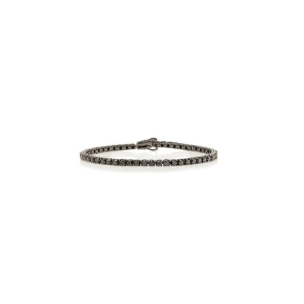 Pulseira Riviera 10 pontos Ouro com Ródio Negro