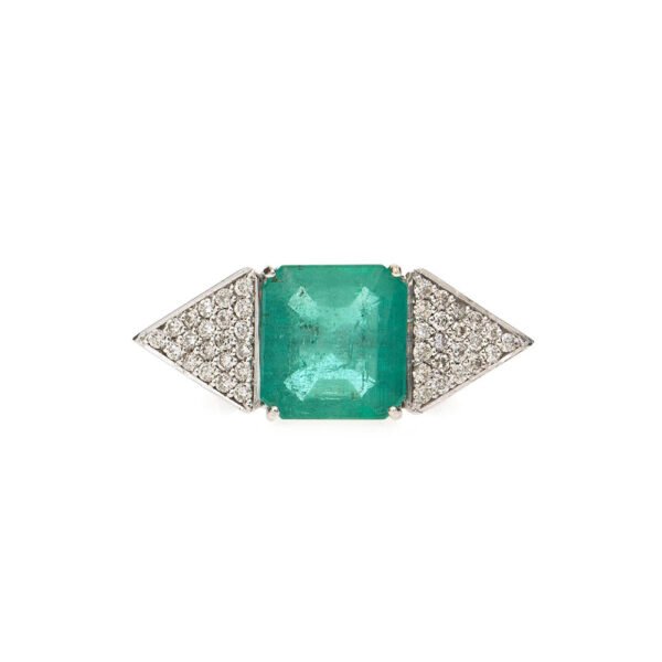Anel Triangle Esmeralda