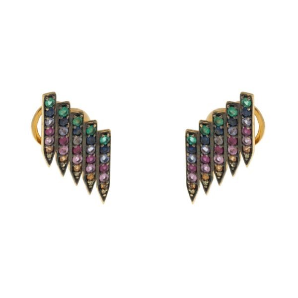 Alternative view of Brinco Apache Ear Cuff Lanças Ouro Amarelo