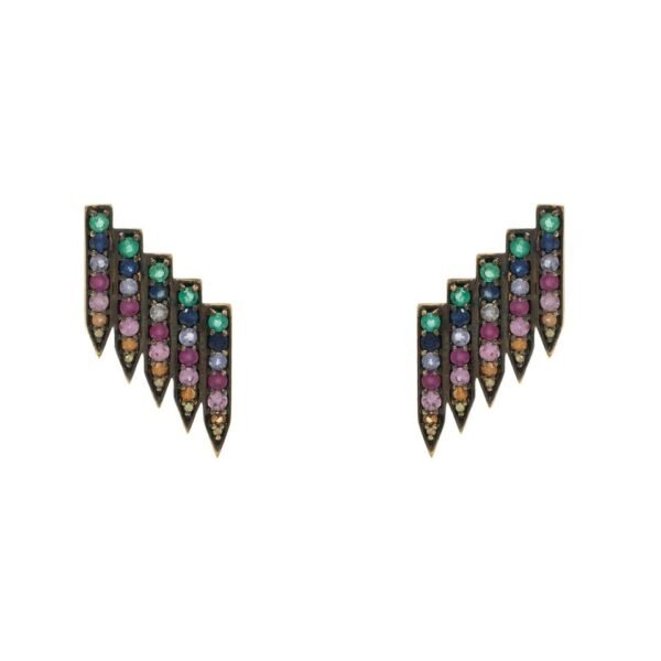 Brinco Apache Ear Cuff Lanças Ouro Amarelo