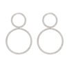 Brinco Hip Hoop 2 Argolas Diamantes