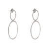 Brinco Hip Hoop 2 Argolas Diamantes