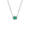 Colar Esmeralda Retangular Com Diamantes