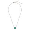 Colar Esmeralda Retangular Com Diamantes