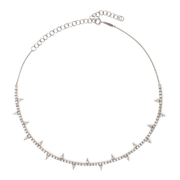 Alternative view of Choker Hip Hoop Diamantes Ouro Branco
