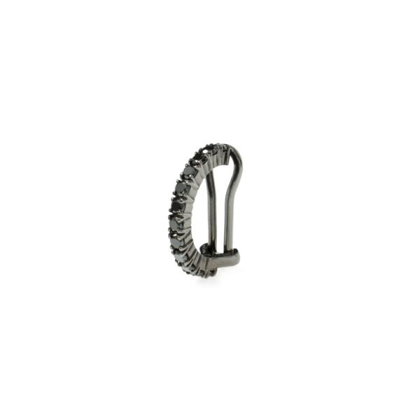 Alternative view of Piercing Diamantes Negros Ouro com Ródio Negro