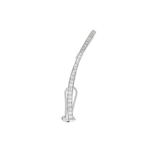 Alternative view of Brinco Hip Hoop Encaixe Diamantes Ouro Branco