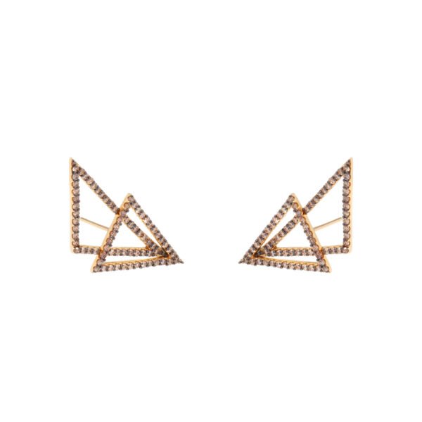 Alternative view of Brinco Iggy Diamantes Brown Ouro Amarelo