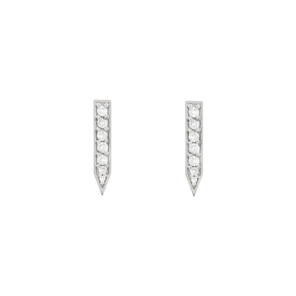 Brinco Apache Lança Diamantes Ouro Branco