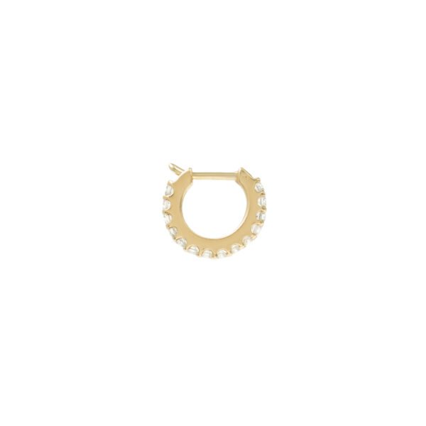 Alternative view of Piercing Furo Diamantes Ouro Amarelo