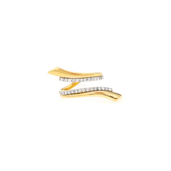 Alternative view of Anel Elektra Diamantes Ouro Amarelo