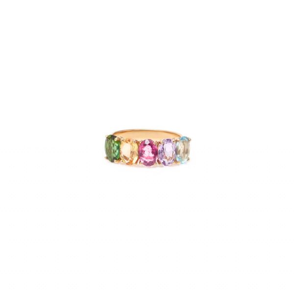 Anel Meia Aliança Colors Oval