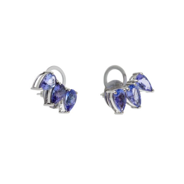 Alternative view of Brinco Ear Cuff Tanzanitas Gotas Ouro Branco