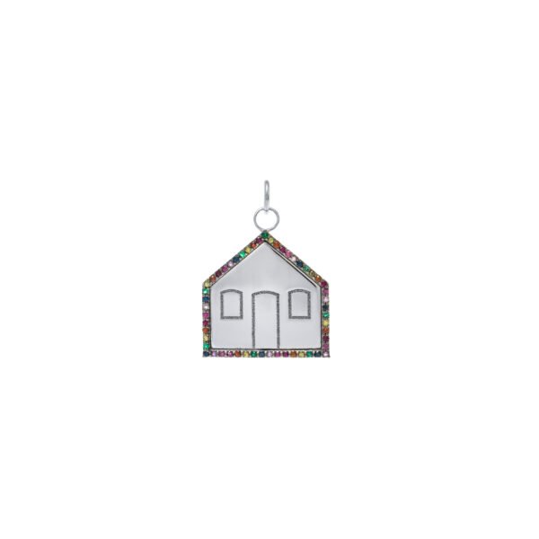 Pingente Casinha Trancoso Ouro Branco