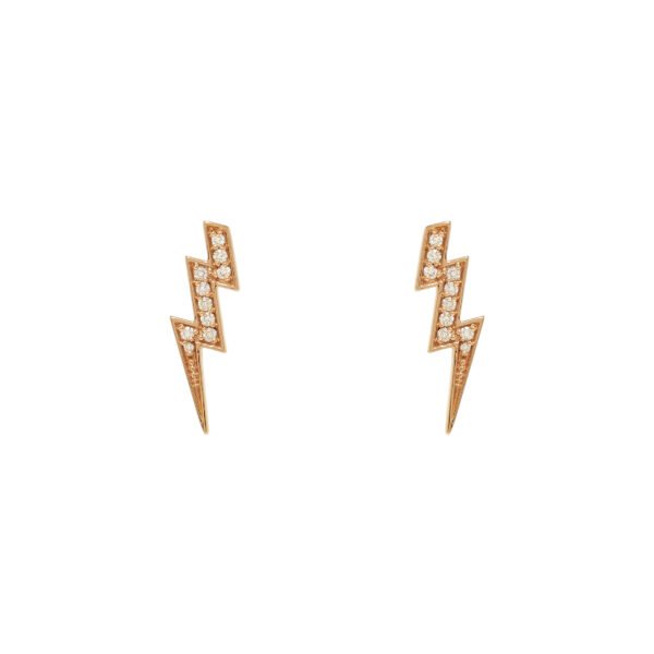 Alternative view of Brinco Bowie Ear cuff Diamantes Ouro  Rosé