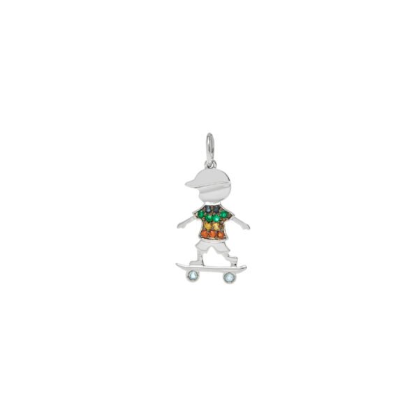 Pingente Menino Bento Ouro Branco