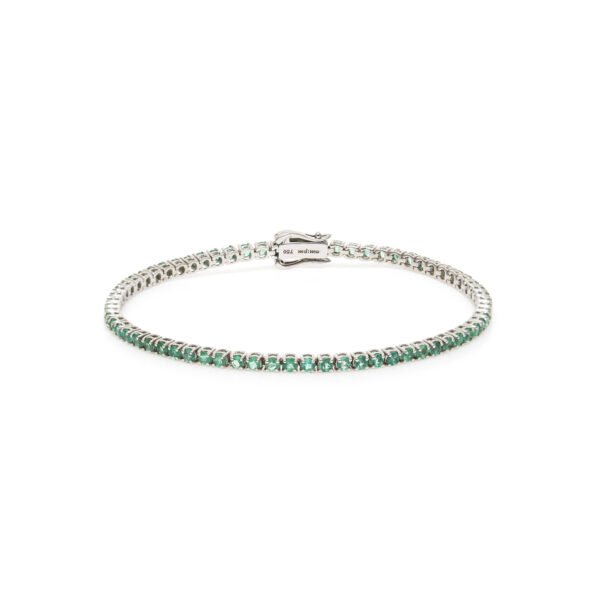 Pulseira Riviera Esmeralda Ouro Branco