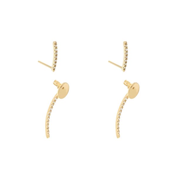 Alternative view of Brinco Up & Down Diamantes Ouro Amarelo