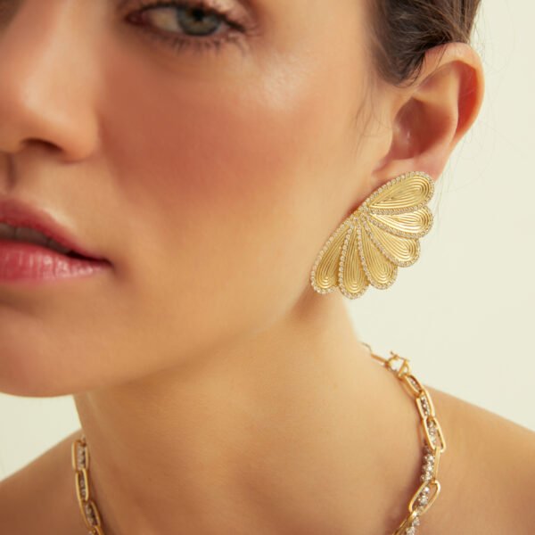 Alternative view of Colar Riviera Illusion 3 pontos Diamantes Ouro Branco