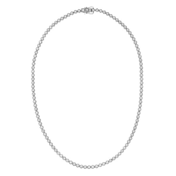 Colar Riviera Illusion 3 pontos Diamantes Ouro Branco