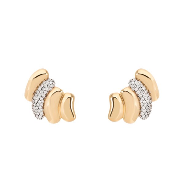 Brinco Jeff Koons Ouro  Amarelo e Diamantes