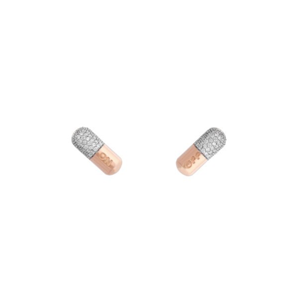 Brinco Pílula ON/OFF Ouro Rosé