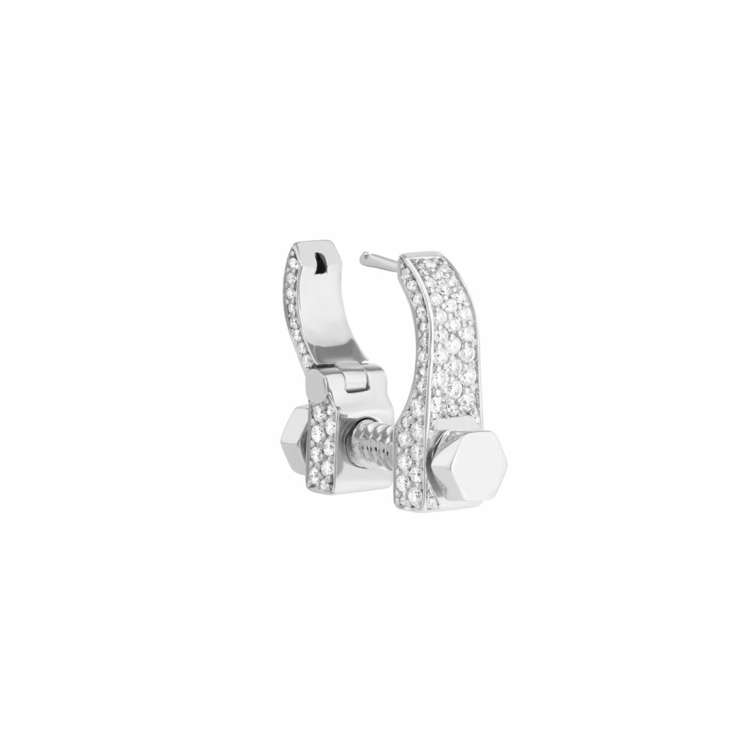 Brinco RE-charge Grande Diamantes Ouro Branco