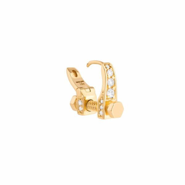 Brinco RE-charge Pequeno Diamantes Ouro Amarelo