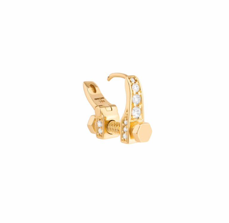 Brinco RE-charge Pequeno Diamantes Ouro Amarelo