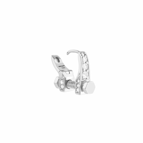 Brinco RE-charge Pequeno Diamantes Ouro Branco