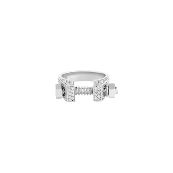 Alternative view of Anel RE-charge Diamantes Ouro Branco