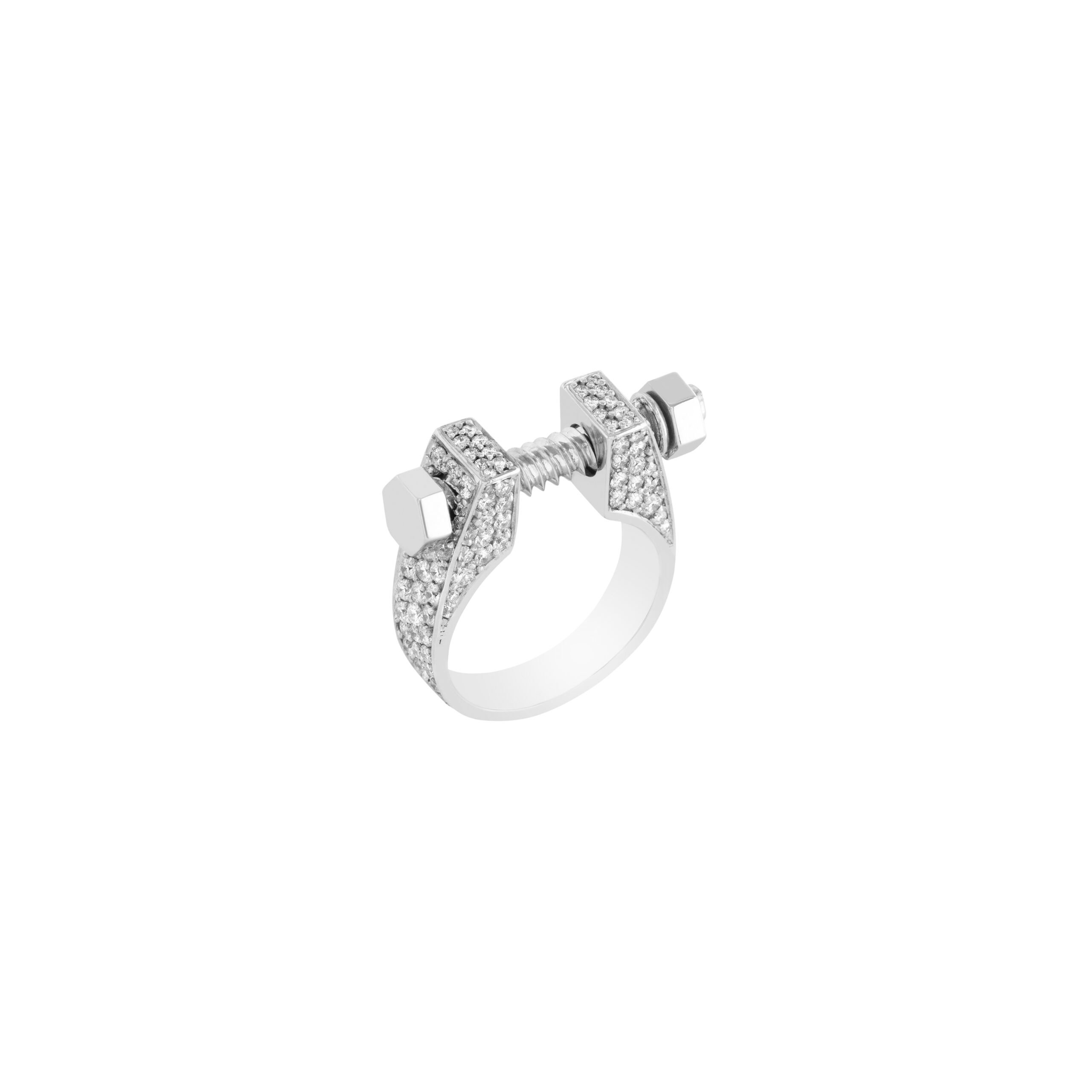 Anel RE-charge Diamantes Ouro Branco