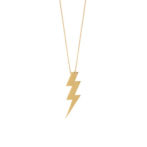 Alternative view of Colar Bowie Grande Liso Ouro Amarelo