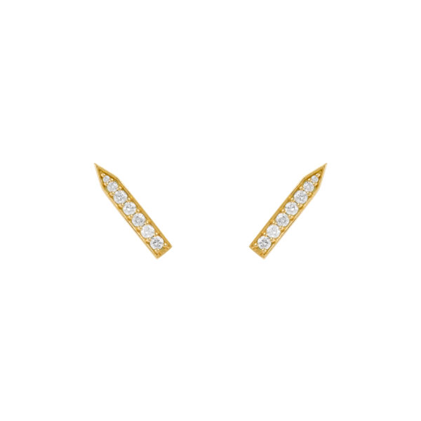 Brinco Apache Lança Diamantes Ouro Amarelo