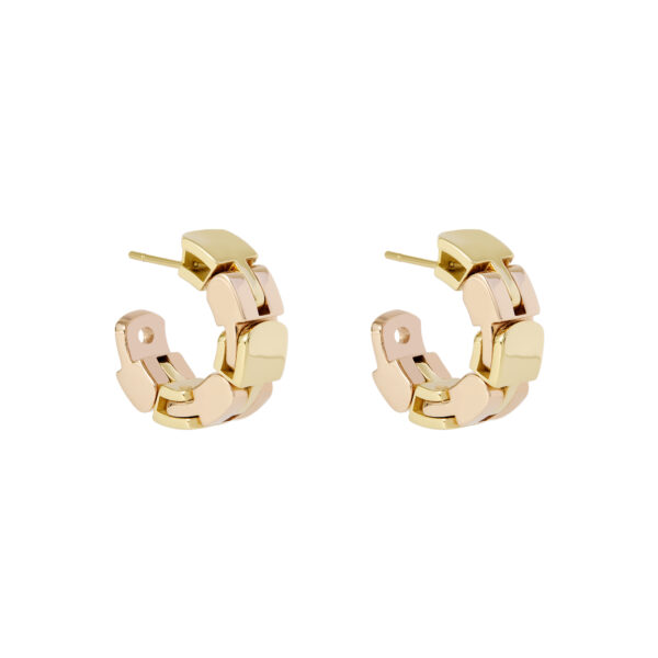 Brinco Olivia Argola Ouro Amarelo e Ouro Rosé